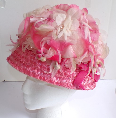 Vintage large pink white - large,