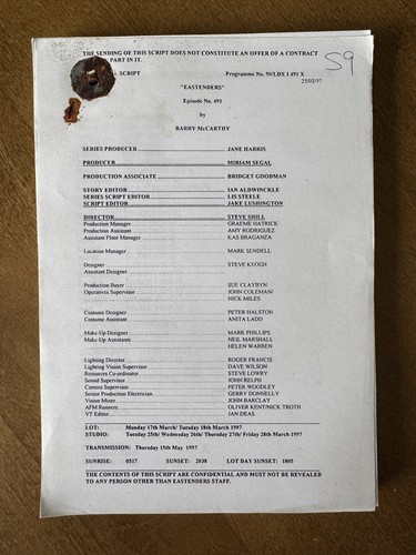 Bbc eastenders full script - full,