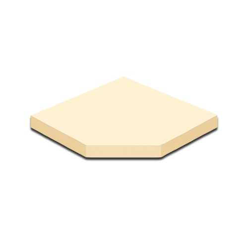 Cream hexagonal floating shelf - floating,