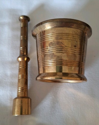 Vintage solid brass mortar and - mortar,
