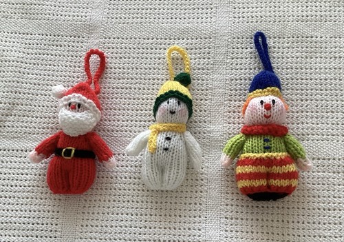 Hand knitted christmas tree - knitted,