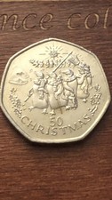 1995 Gibraltar Christmas 50p Penguins 