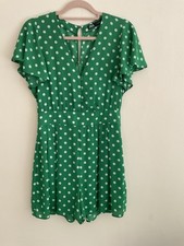 Very Cute Ladies Green Polka dot Play suit From Zara Size M