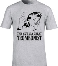 Trombonist Mens T-Shirt - Gift Idea Music Musician Trombone Woodwind Jazz Band