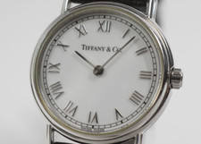 TIFFANY & CO. L251 Roman Numerals Ladies Quartz Watch Genuine Leather Strap