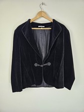 Vintage Elegantia by Luisa Spagnoli - Black Velvet Jacket - Size 14