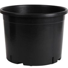 Round plant pot - pot, black
