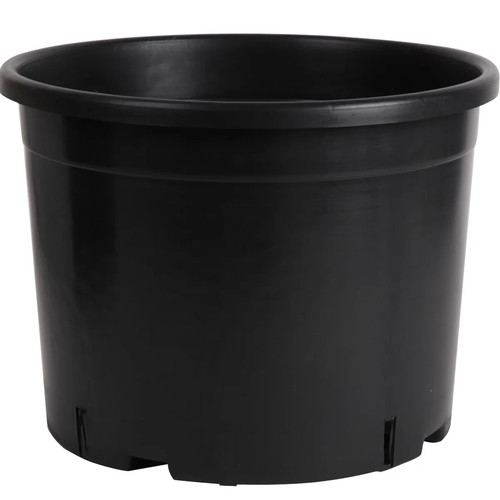 Round plant pot - round, black