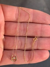 18ct gold diamond trembling pendant on chain