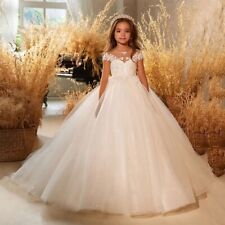Wedding Party Flower Girl Dress Holy Communion Party Prom Princess Pageant Dress