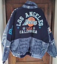 DENIM CLOTH JACKET LOS ANGELES LAKERS BASKETBALL 1994/95 UTAH JAZZ ROCKERS 