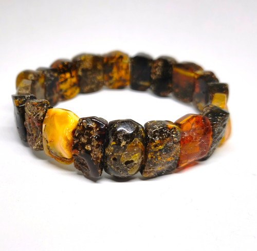 Dark amber bracelet rough - dark,