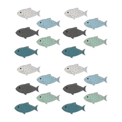 Pieces wooden fish wall - 20,