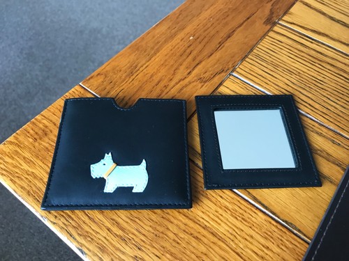 Radley black leather mirror - , in