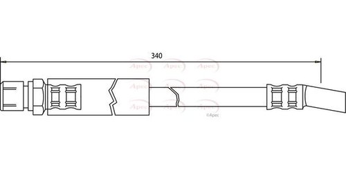 Apec front brake hose - front,