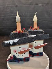 2 Vintage Handmade Wooden