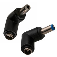 2.1mm/2.5mm x 5.5mm Right Angle Adapter DC Power Female to Male Plug CCTV/LED