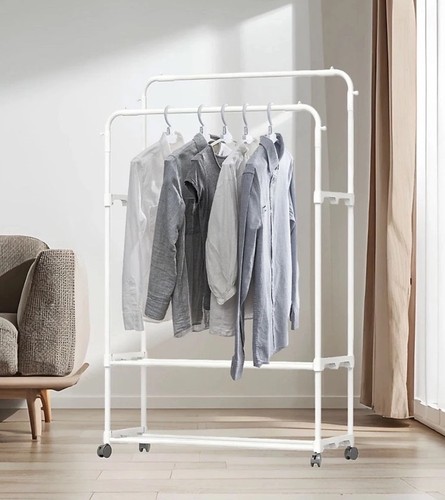 Heavy duty clothes rail double - heavy,