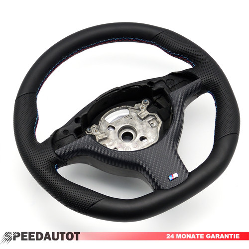Flat leather steering wheel - flat,