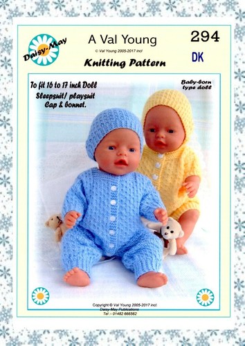 Dolls knitting pattern no - pattern,