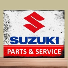Vintage wall sign garage Suzuki parts shed bar mancave Gift service retro servic