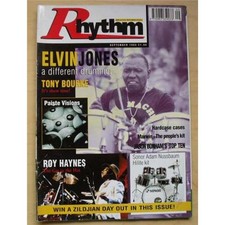 ELVIN JONES RHYTHM MAGAZINE SEPT 1993 ELVIN JONES COVER WITH MORE INSIDE UK