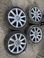 VW Golf GTI Style 18” Alloy Wheels Tyres Multi Fit 5x100 5x112 Et35 Seat Audi