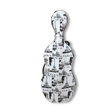 New cello case - case, white