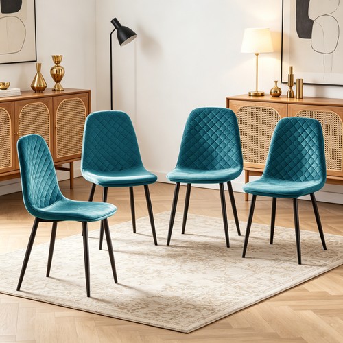 Set dining chairs velvet - set, 4