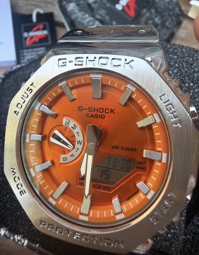 Custom analog 2100 orange - ga-2100,