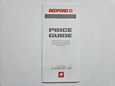 BEDFORD RASCAL ASTRA MIDI BRAVA VAN PICKUP PRICE LIST SALES BROCHURE 1989