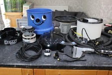 (208) Henry Wash Carpet Cleaner/Vacuum Parts: Motor, Hose, Switches, Pipes, Bin