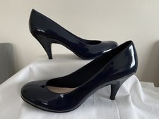 M&S patent navy blue stiletto