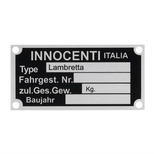Jockey plate innocenti - plate, "innocenti
