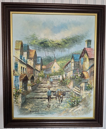 Original oil painting clovelly - oil,