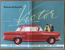 VAUXHALL VICTOR Car Sales Brochure FEB 1957 #V1076/2/57