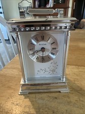 BULOVA CARRIAGE CLOCK SILVER