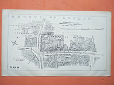 1898 antique map old - of, street