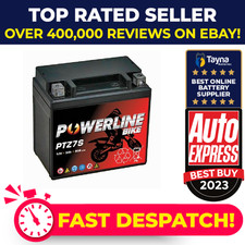 PTZ7S Powerline Bike Motorcycle Battery Replaces YTZ7S