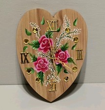 Heart-Shaped Clock Adorned