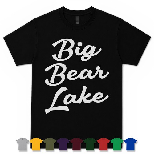 Big bear lake - bear, retro