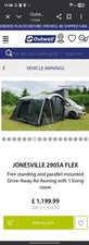 Outwell Jonesville 290SA Flex Driveaway Campervan Awning