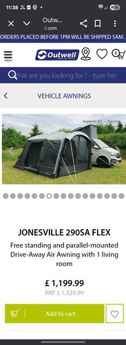 Outwell jonesville 290sa - jonesville, flex