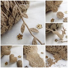     Hessian Burlap Jute Style Lilen Trim Ribbon Craft sewing rustic wedding folk