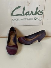 Clarks Mauve Leather Shoes