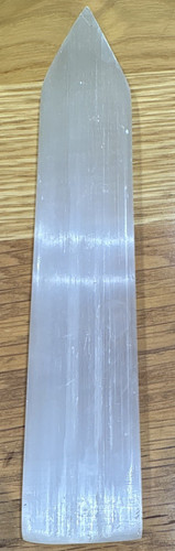 Natural white selenite crystal - natural,