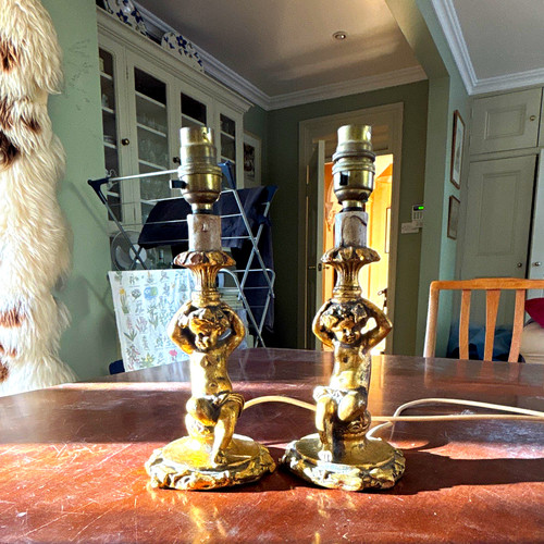 Pair vintage gold - vintage,
