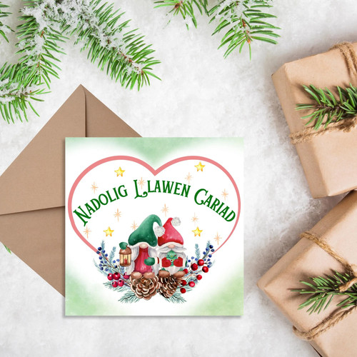 Welsh language christmas card - welsh,