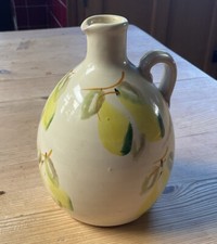 Vintage Italian Bocca Della Verita “Lemons” Olive Oil Jar. No Cork.