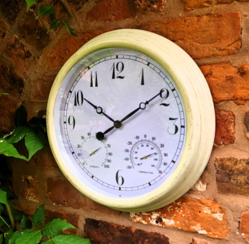 Garden station wall clock with - garden,